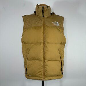 The North Face 700 Men's Sz M Goose Down Gold Yellow Retro Nuptse Puffer Vest